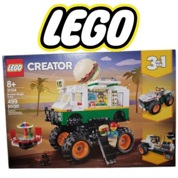 RETIRED LEGO Creator 3in1 Monster Burger Truck 31104 Food Vehicle SEALED NEW 499 - Picture 14 of 16
